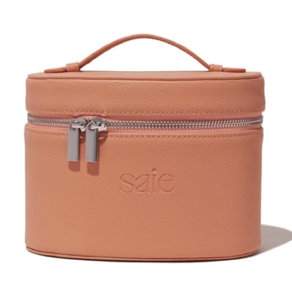 Saie Mini Vanity Case in Peach